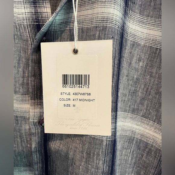 NWT Michael Duru Button Down Plaid Medium - Picture 4 of 6